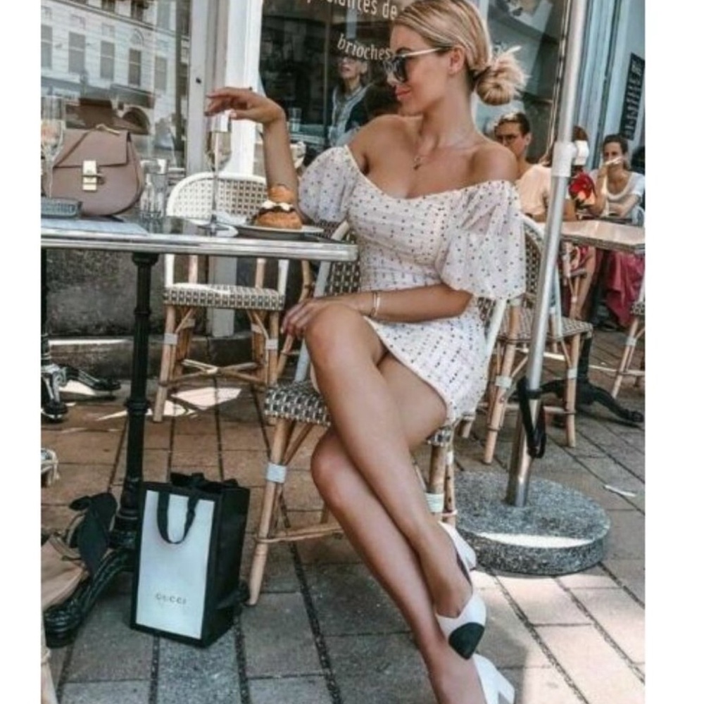 ZARA POLKA DOT TULLE MINI DRESS